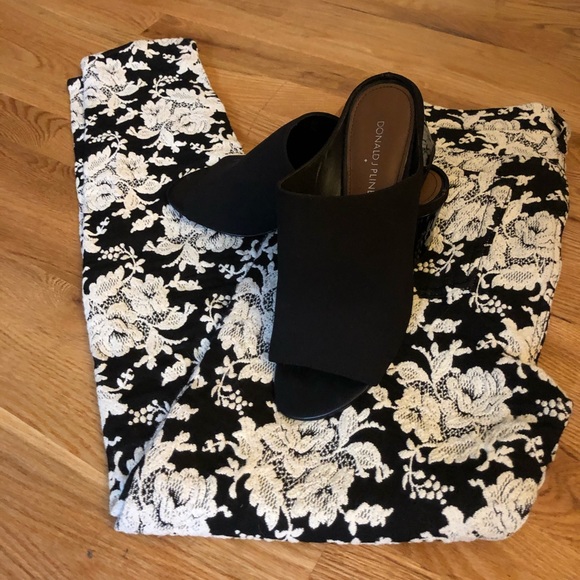 Donald J. Pliner Shoes - Pliner Ellis black mule slide sandal patent heel 8